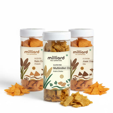Multimillet Chips Combo – Bajra, Jowar & Pudina Chaska (Gluten-Free)