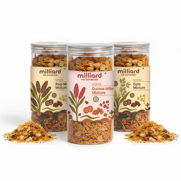 Millet Mixture Combo – Quinoa, Ragi & Oats Mixtures (Gluten-Free Superfood Snacks)