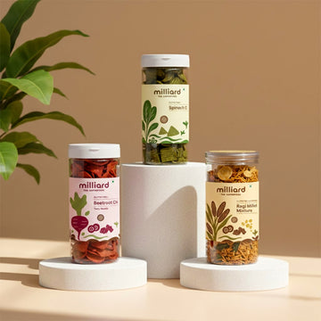 Green & Grain Healthy Combo – Spinach Chips + Beetroot Chips + Ragi Millet Mixture | Gluten-Free Superfood Snacks