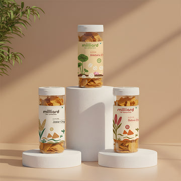 Healthy Grain Chips Combo – Makhana Chips, Jowar Chips & Quinoa Chips | Gluten-Free Snacks